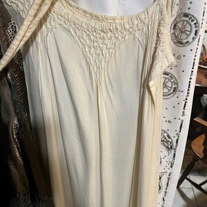 Cream Sleeveless Dress